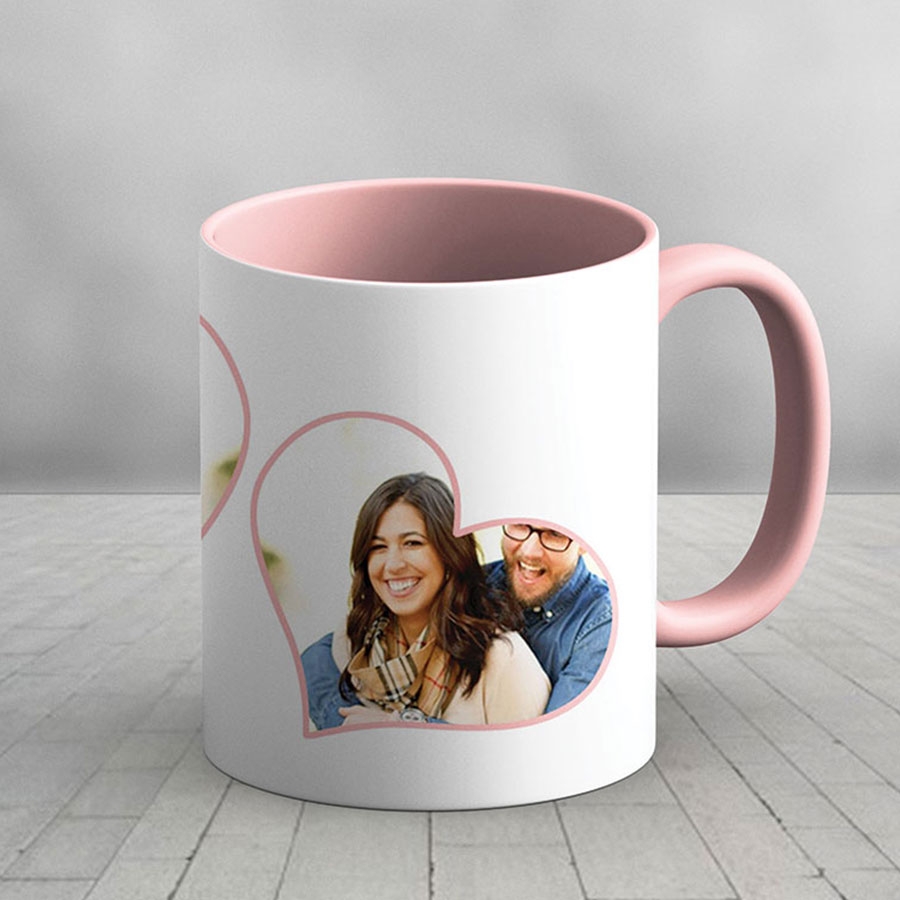 Personalised White Couple Photo Mug | Custom Gifts Online