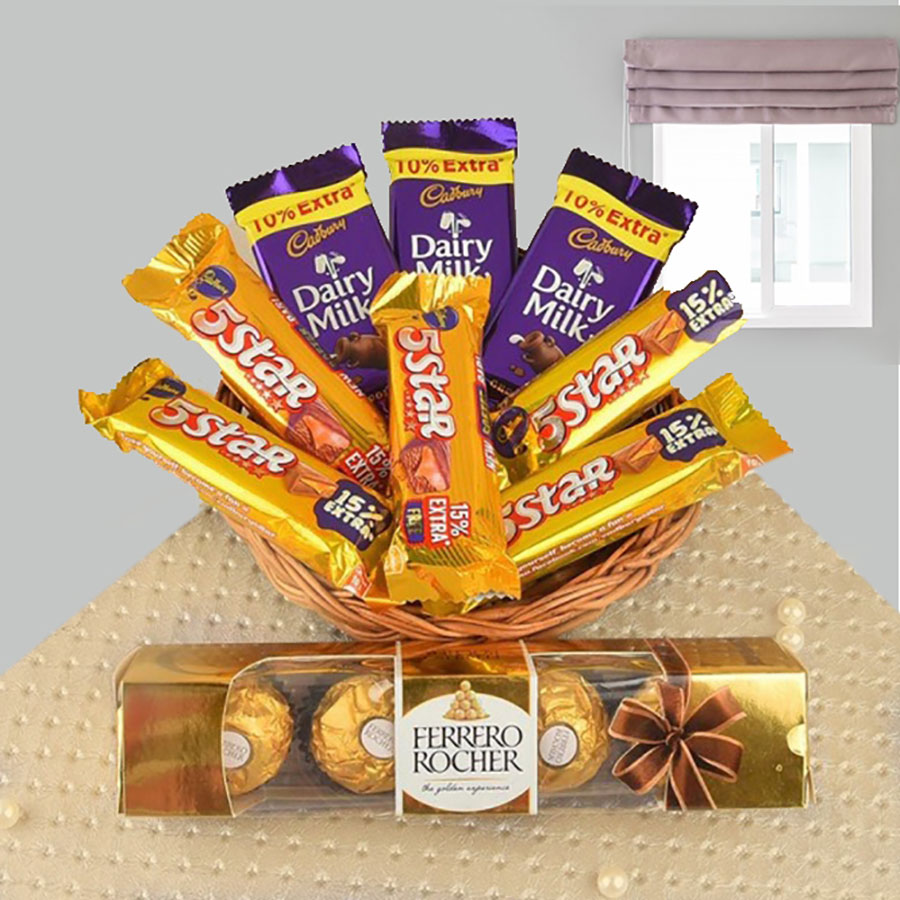 Cocoa + Co. - TASTY TREATS GIFT BASKET - Gourmet Chocolate Gift Basket