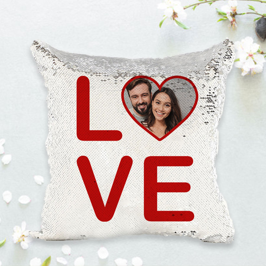 Hug day Gift for Wife/Girlfriend- Photo Pillow, Photo Cushion