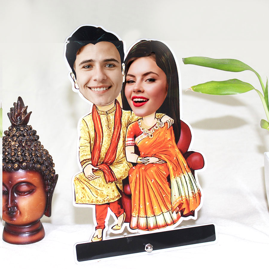 Hum Tum Movie Style Caricature Gift for Couple Caricature