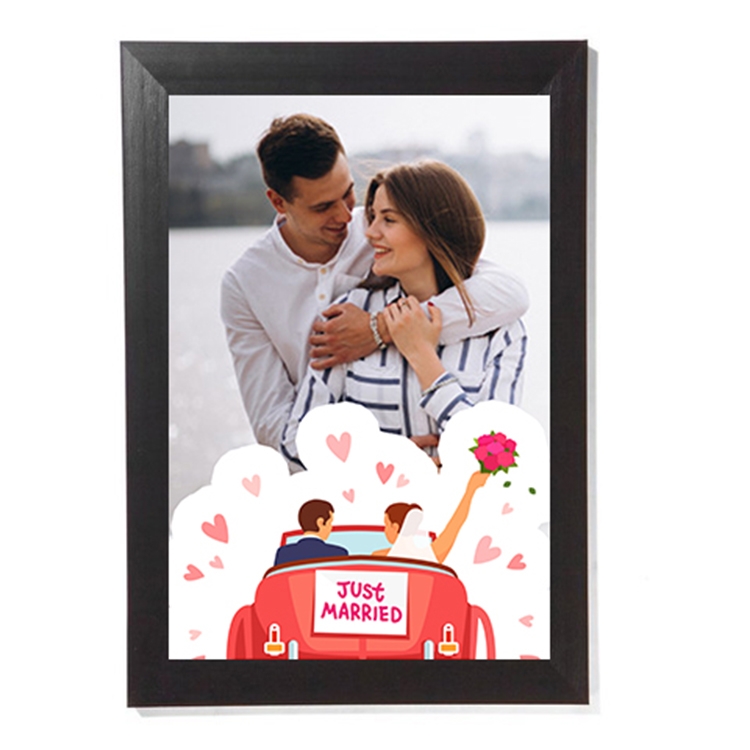 Personalised Wooden Engraved Love Couple Photo Frame Anniversary Birthday  Gift | eBay